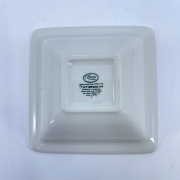 portmeirion botanic garden square dish cyclamen repandum 4 1/4" x 4 1/4" - Picture 3 of 4